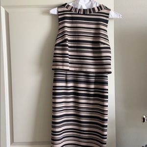 Striped New York and Co. dress, very flattering!